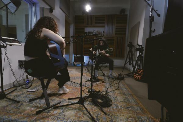 CHRISTINE AND ANDY FROM POOL KIDS PERFORMING ACOUSTIC